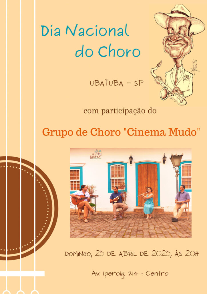 É amanhã, gente! Vamos celebrar o Dia Nacional do Choro, Dia de São Pixinguinha! 